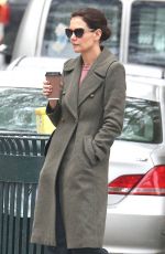 KATIE HOLMES Out in New York 04/18/2019
