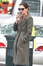 KATIE HOLMES Out in New York 04/18/2019