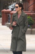 KATIE HOLMES Out in New York 04/18/2019