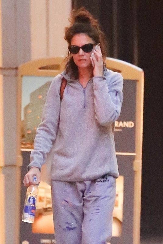 KATIE HOLMES Out in New York 04/28/2019