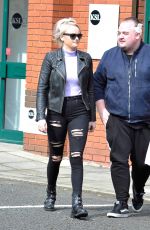 KATIE MCGLYNN Leaves KSL Hair Transplant Clinic in Manchester 04/07/2019