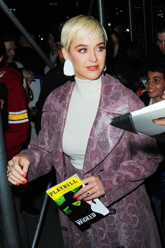 KATY PERRY Leaves Wwicked on Broadway in New York 04/10/2019