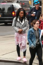KEKE PALMER Arrives on the Set of Hustlers in New York 04/08/2019