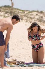 KELLY BROOK in Bikini at a Beach in Portugal 04/23/2019