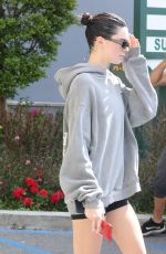 KENDALL JENNER in Shorts Heading to a Gym in Hollywood 04/06/2019