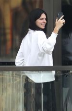 KENDALL JENNER on the Balcony of Her Hotel in Sydney 04/04/2019