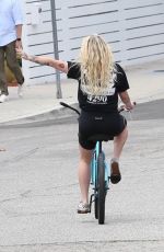 KESHA Riding a Bike Out in Venice Beach 04/29/2019