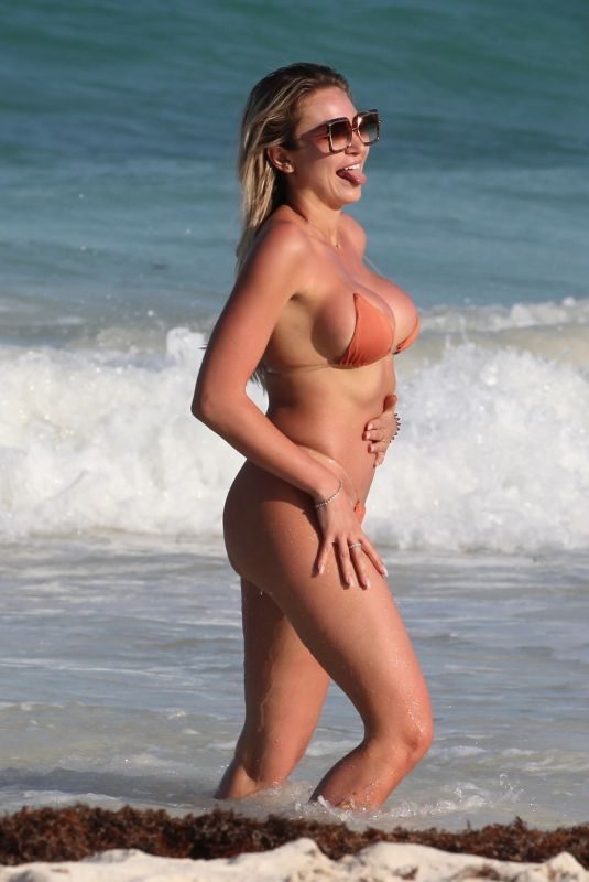 KHLOE TERAE in Bikini at a Beach in Tulum 04/01/2019