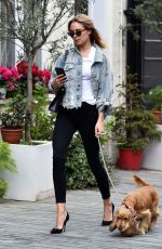 KIMBERLEY GARNER Out With Her Dog in London 04/24/2019