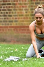KIMBERLEY GARNER Working Out in Battersea Park in London 04/24/2019