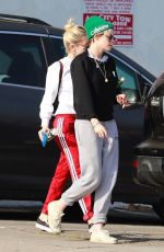 KRISTEN STEWART and SARA DINKIN Arrives at a Nail Salon in Los Angeles 04/20/2019