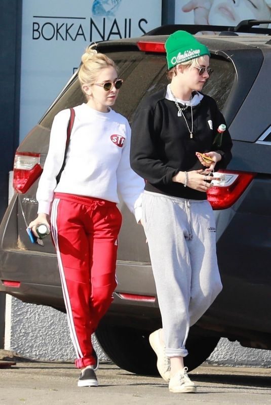 KRISTEN STEWART and SARA DINKIN Arrives at a Nail Salon in Los Angeles 04/20/2019