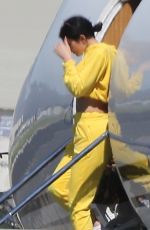 KYLIE JENNER Arrives on a Jet Back to Los Angeles 03/31/2019