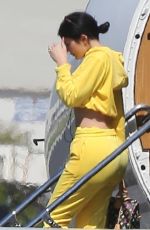 KYLIE JENNER Arrives on a Jet Back to Los Angeles 03/31/2019