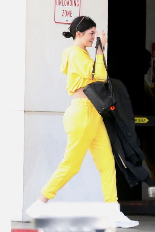 KYLIE JENNER Arrives on a Jet Back to Los Angeles 03/31/2019