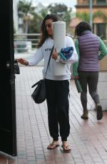 LEA MICHELE Arrives at Yoga Class in Santa Monica 04/04/2019