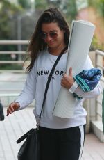 LEA MICHELE Arrives at Yoga Class in Santa Monica 04/04/2019