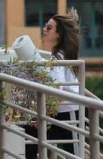 LEA MICHELE Arrives at Yoga Class in Santa Monica 04/04/2019