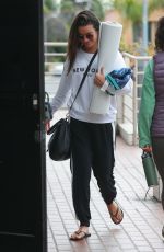 LEA MICHELE Arrives at Yoga Class in Santa Monica 04/04/2019