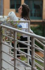 LEA MICHELE Arrives at Yoga Class in Santa Monica 04/04/2019