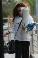 LEA MICHELE Arrives at Yoga Class in Santa Monica 04/04/2019