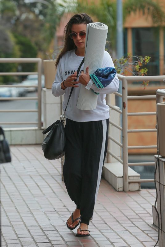 LEA MICHELE Arrives at Yoga Class in Santa Monica 04/04/2019