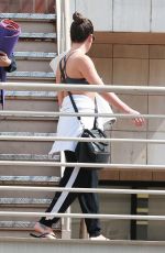 LEA MICHELE Leaves Yoga Studio in Santa Monica 04/04/2019