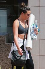 LEA MICHELE Leaves Yoga Studio in Santa Monica 04/04/2019