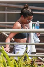 LEA MICHELE Leaves Yoga Studio in Santa Monica 04/04/2019