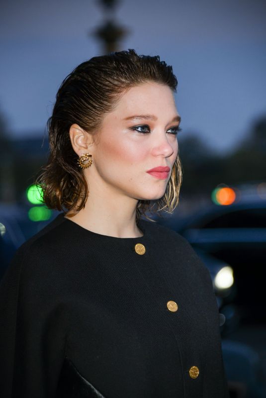 LEA SEYDOUX Arrives at Diner du Cinema - Madame Figaro in Paris 04/12/2019