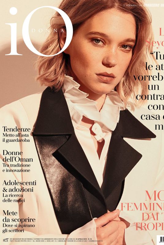 LEA SEYDOUX in Io Donna Del Corriere Della Sera, April 2019
