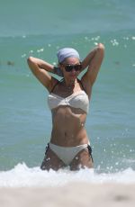 LILLY BECKER in BIKINI on the Beach in Miami 04/13/2019