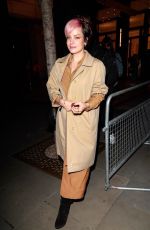 LILY ALLEN at Pat McGrath: A Technicolour Odyssey Launch Party in London 04/04/2019