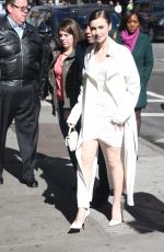 LILY COLLINS Arrives at Good Morning America in New York 04/10/2019