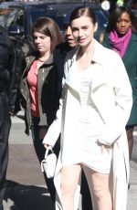 LILY COLLINS Arrives at Good Morning America in New York 04/10/2019