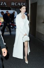 LILY COLLINS Arrives at Today Show in New York 04/10/2019