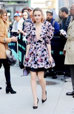 LILY COLLINS at AOL Build in New York 04/08/2019