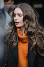 LILY COLLINS at Kiss Radio in London 04/29/2019