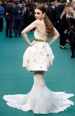LILY COLLINS at Tolkein Premiere in London 04/29/2019