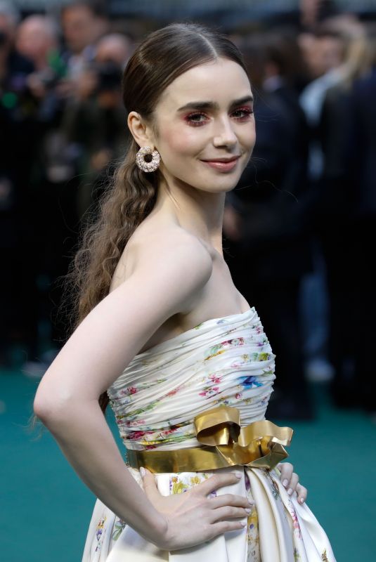 LILY COLLINS at Tolkein Premiere in London 04/29/2019