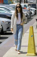 LILY COLLINS Heading to a Spa in Hollywood 04/15/2109