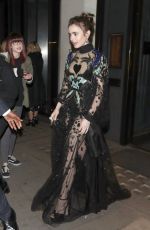 LILY COLLINS Leavea Extremely Wicked, Shockingly Evil and Vile Premiere After-party in London 04/24/2019
