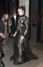 LILY COLLINS Leavea Extremely Wicked, Shockingly Evil and Vile Premiere After-party in London 04/24/2019