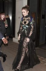 LILY COLLINS Leavea Extremely Wicked, Shockingly Evil and Vile Premiere After-party in London 04/24/2019