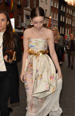 LILY COLLINS Out and About in London 04/29/2019