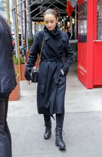 LILY COLLINS Out and About in New York 04/11/2019