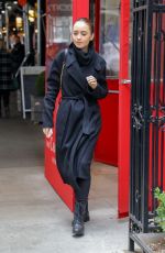 LILY COLLINS Out and About in New York 04/11/2019