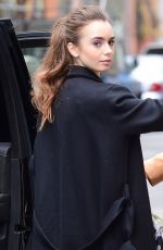 LILY COLLINS Out in New York 04/08/2019