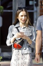 LILY COLLINS Out in West Hollywood 04/23/2019