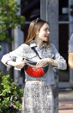LILY COLLINS Out in West Hollywood 04/23/2019
